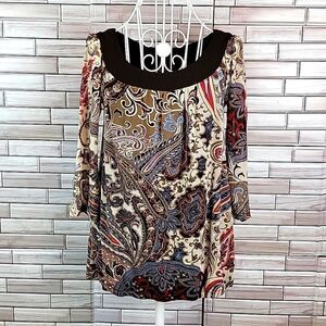 I-N-C paisley print blouse Size S